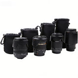 DSLR Camera Lens Pouch Case 4 Pack Compatible with Canon Nikon Sony Panasonic