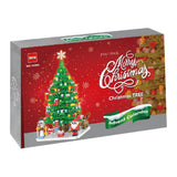 Advent Calendar Christmas Tree Building Set with LED Light String Xmas Countdown Calendar