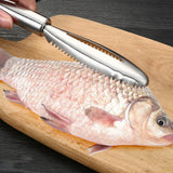 2Pcs Stainless Steel Fish Scaler Brush Scale Scraper Tool