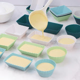 24-Pack Silicone Cupcake Baking Cups – Mixed Colors & 3 Shapes