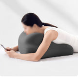 Ergonomic Memory Foam Reading Pillow for Bed and Sofa Grey