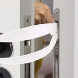 Adjustable Cat Door Latch Fast Flex Pet Door Stopper to Keep Dogs Away White