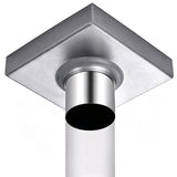Square Shower Drain with Filter Detachable Stainless Steel Floor Drain for Shower Bathroom Silver