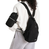 Travel Crossbody Chest Bag for Men and Women Adjustable Sling Backpack Black