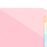 16PCS Plastic Binder Dividers with Tabs A4 Subject Dividers for Student Teacher