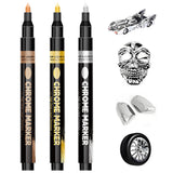 3-Color Chrome Effect Paint Marker Pens Set