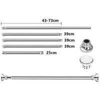 Extendable Shower Curtain Rod Adjustable Tension Pole for Kitchen Cupboard Bathroom Window