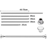 Extendable Shower Curtain Rod Adjustable Tension Pole for Kitchen Cupboard Bathroom Window