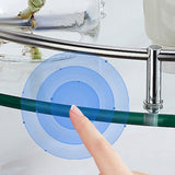 Glass Shelves Wall Mounted Bathroom Toughened Clear Corner Shelf