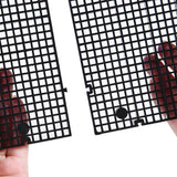 8 PCS Plastic Aquarium Grid Divider Set for Fish Tanks and Breeding Black