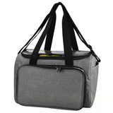 Yarn Storage Bag Wool Tote with Hooks Needles & Accessories Organizer Gray