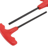 10 PCS CRV T Handle Hex Key Wrench Set with Metal Storage Stand Red