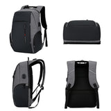 Travel Laptop Backpack with USB Charging Port – Fits 15.6 Inch Laptop School Bag Gray