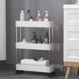 3 Tier Slim Rolling Storage Cart Bathroom Organizer for Kitchen & Laundry