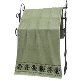 Set of 3Pcs Quick Absorbent Towels Soft Bamboo Fiber Home Bath Towel Washcloth Hand Towels Green
