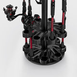 Rotating Fishing Rod Holder for Garage Floor Rack Holds Up to 16 Rods Combos for Home Tackle Shop