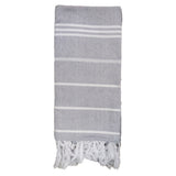 Cotton Turkish Beach Towels Quick Dry Towel for Bathing Swimming Travel Light Grey