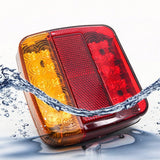 2 PCS 12V LED Trailer Tail Lights with Brake Turn and Tail Functions