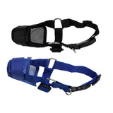 2Pcs Dog Muzzle Mouth Cover Anti Bite Barking Chewing Mesh for Small Medium Large Dogs Black+Blue