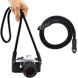 Camera Shoulder Neck Strap for DSLR & Mirrorless Cameras – Sony Canon Nikon Black