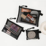 8 PCS Travel Mesh Organizer Set Black Bags in 4 Sizes