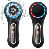 Electric Face Scrubber Exfoliator Rechargeable Facial Cleansing Brush with 5 Brush Heads for Skin Care