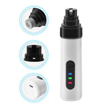 2-Mode Silent Pet Grooming Nail Grinder Rechargeable Dog Nail Trimmer