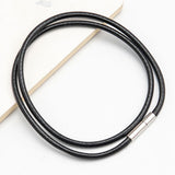 5Pcs Woven Necklace Rope Leather Cord Adjustable Rope for DIY Jewelry Black
