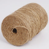 2 Rolls of 200M Jute Twine String for Crafting Gardening Gift Wrapping Macrame DIY Home Decor