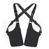 Outdoor Double Shoulder Armpit Bag with Multiple Storage Pockets Black