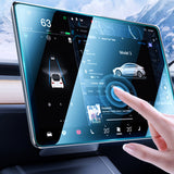 Clear Tempered Glass Screen Anti Fingerprint Protector Compatible with Tesla Model 3 Model Y