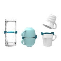 6Pcs Mug Organizers Cup Stackers Holders Blue