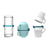 6Pcs Mug Organizers Cup Stackers Holders Blue