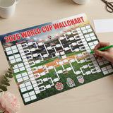 World Cup Schedule Poster Football Merchandise Decorations Soccer Match Decor Wall Chart