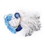 2.4-3.6M Fishing Cast Net Quick Throw Nylon Mesh Drawstring Chain Bottom Spread