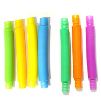 8Pcs Pop Tubes Creative Sensory Toys Multiple Ways to Play for 3+ Years Old