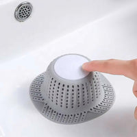 Silicone Bathtub Hair Catcher for Pop-Up and Standard Shower Drains