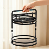 2-Tier Rotating Makeup Organizer Perfume Organizer for Dresser Bathroom Organizers Black