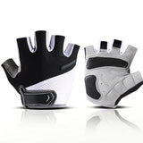1 Pair Cycling Half Finger Bike Gloves with Anti-Slip Pad for Unisex Black