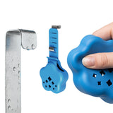 Toilet Tank Cleaning Tablet Holder Adjustable Silicone Metal Hanging Blue