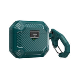 For Airpods Pro2nd Generation Magnetic Switch Case Shockproof Rugged Protective Cover with Keychain Dark Green
