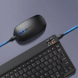 Ultra-Slim Portable Wireless Bluetooth Keyboard & Mouse Combo for Tablets and Laptops Black