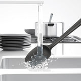9 PCS Silicone Spatula Set Non-Stick Baking Utensils with Ergonomic Grip Black