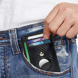 For Apple Airtag Wallet PU Leather Credit Card RFID Blocking Money Holder Cover Case