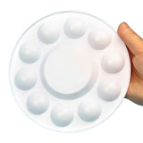 12PCS 10 Well Plastic Paint Palette for Acrylic Watercolor Art Painting Supplies
