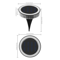 4Pcs Solar Ground Lights Outdoor Bright In-Ground Landscape Lighting Pathway Lawn Patio Yard Deck Decor White Light