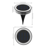 4Pcs Solar Ground Lights Outdoor Bright In-Ground Landscape Lighting Pathway Lawn Patio Yard Deck Decor White Light