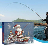 24 Days Fishing Christmas Advent Calendar Fishing Tackle Christmas Countdown Xmas Fishing Lures Set for Fishing Lover