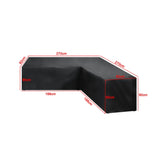 L-Shape Outdoor Furniture Cover Water Resistant Patio Corner Sofa Cover