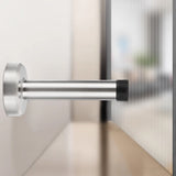 4 PCS No Drilling Door Stops Easy Installation with Strong Adhesive Tapes for Bottom Silver